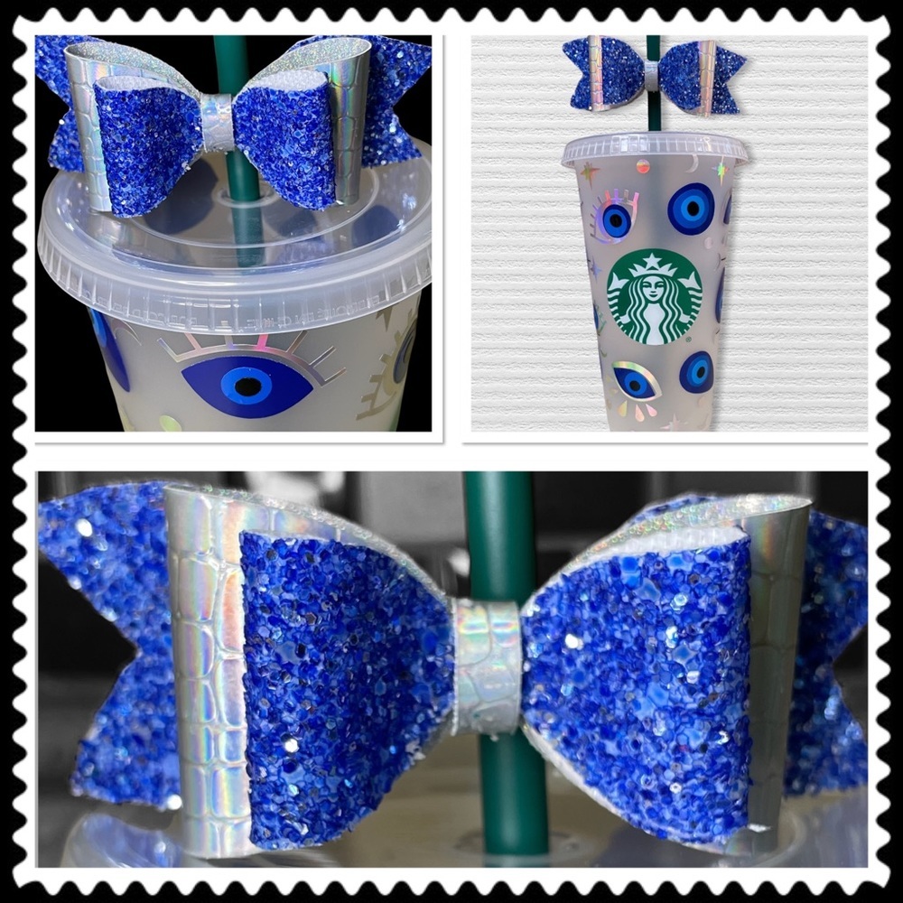 Straw Topper Bow Custom Made for Starbucks Tumblers